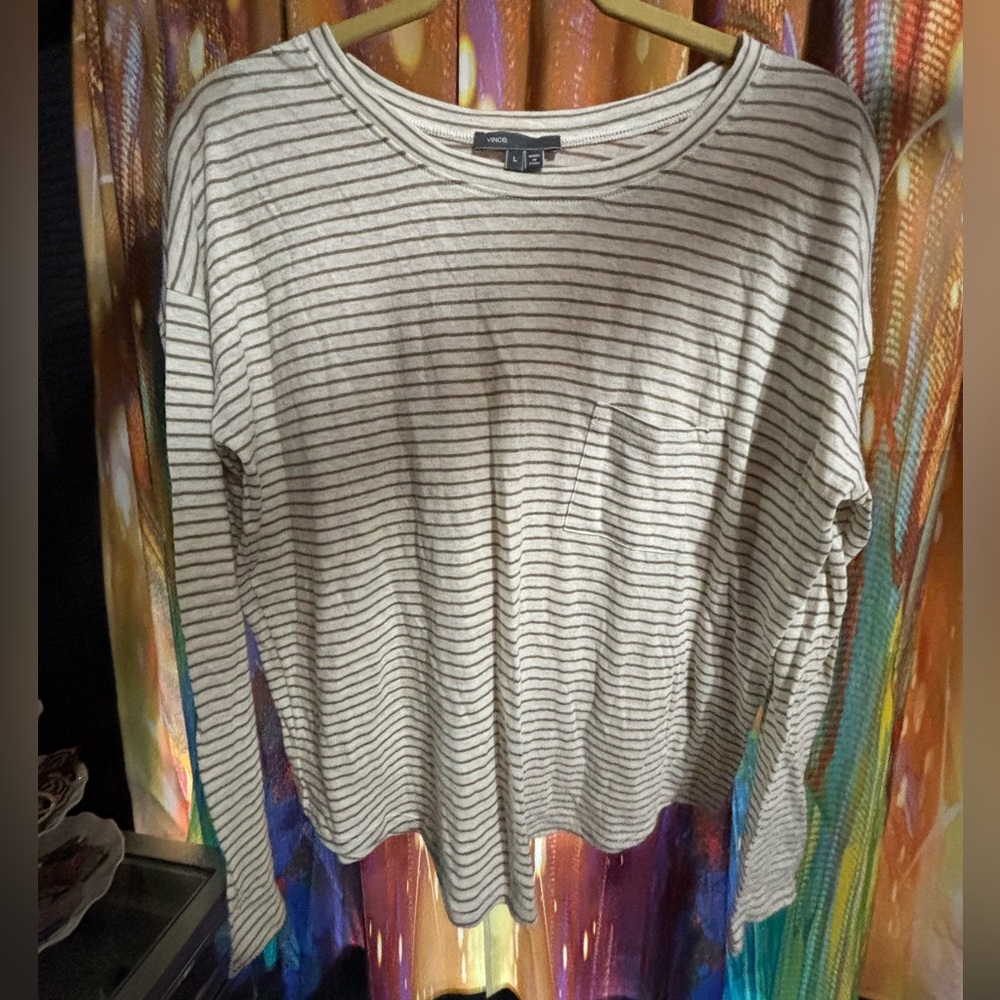 Vince Striped Long Sleeve Top NWT✨